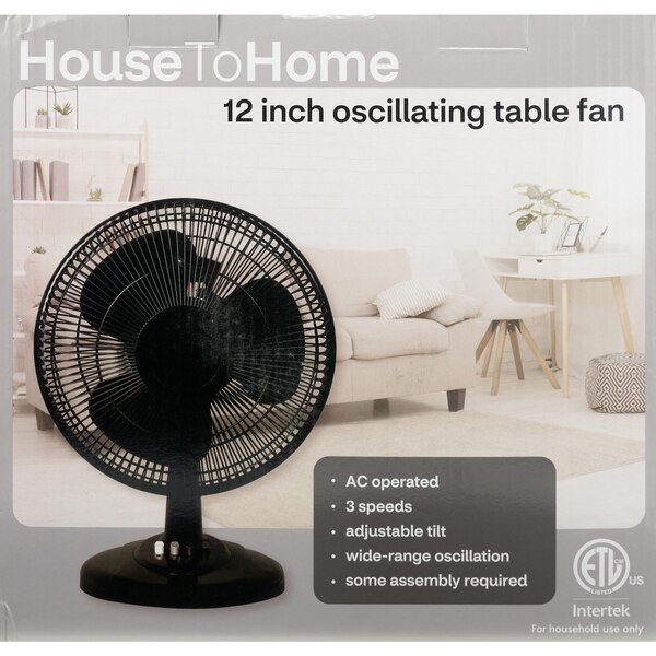 House To Home Oscillating Table Fan, 12 in