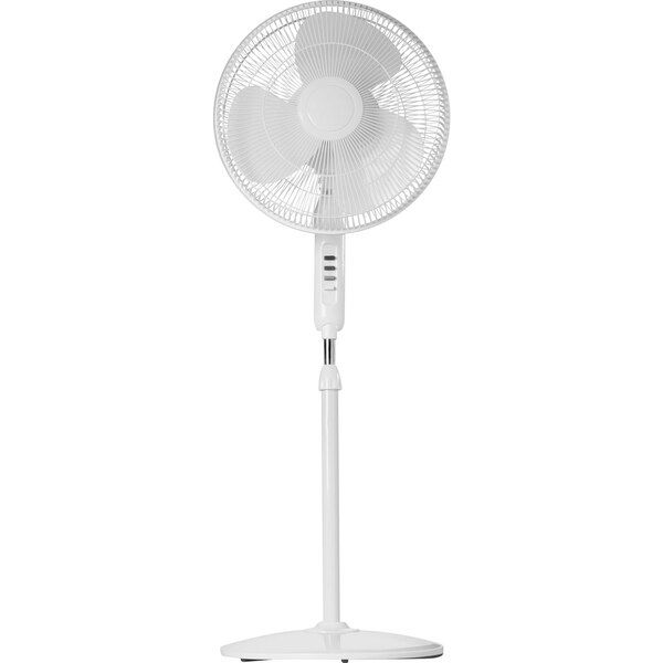 House To Home 16-inch Oscillating Pedestal Fan, White