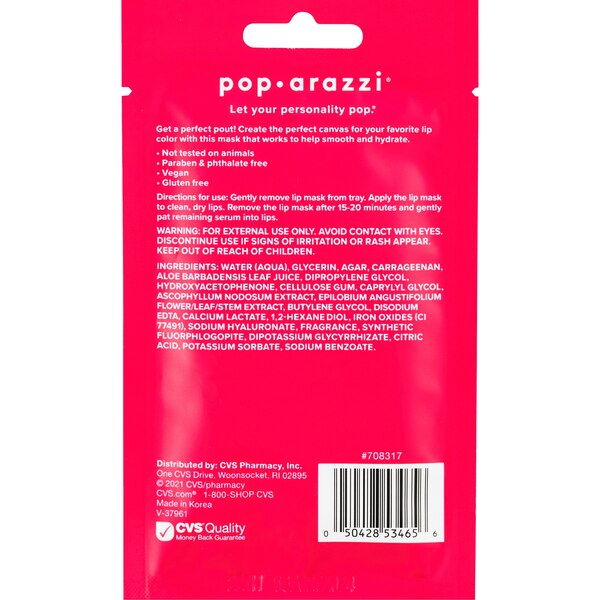 Pop-arazzi Hydrating Hydrogel Lip Mask