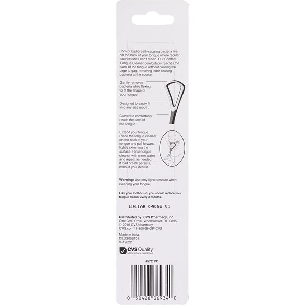 CVS Health Comfort Tongue Cleaners, 2 CT