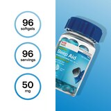 CVS Health Nighttime Sleep Aid Diphenhydramine HCI 50 MG Softgels, 96 CT, thumbnail image