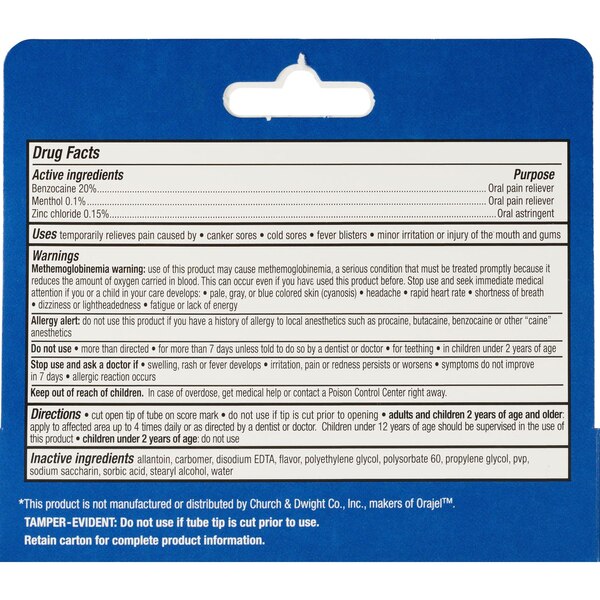 CVS Health Triple Medicated Mouth Sore Pain Relief Gel, 0.42 OZ