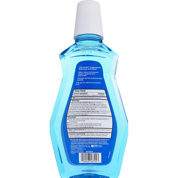 CVS Health Alcohol Free Multi-Action Antiseptic Oral Rinse, Fresh Mint