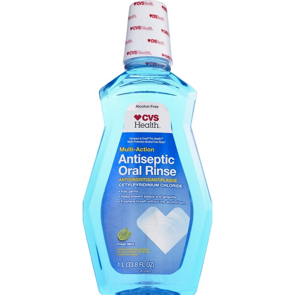 CVS Health Alcohol Free Multi-Action Antiseptic Oral Rinse, Fresh Mint