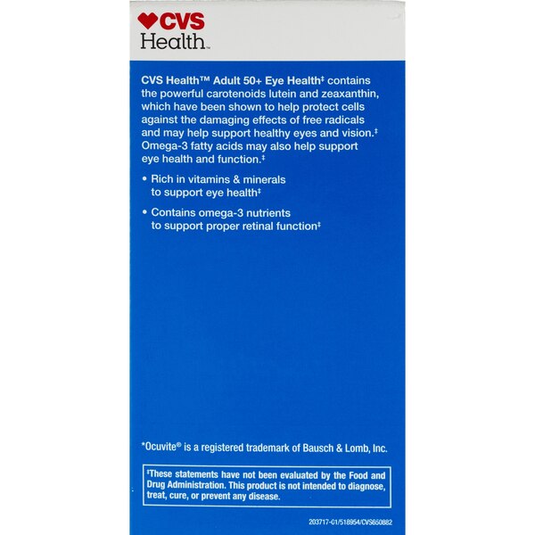 CVS Health Adult 50+ Eye Health Softgels, 100 CT