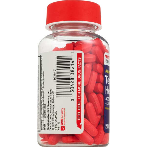 CVS Health Aspirin Free Tension Headache Acetaminophen & Caffeine Caplets