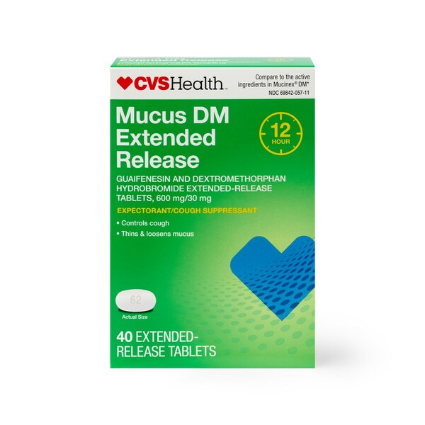 CVS Health 12HR Mucus DM Extended Release Cough Tablets