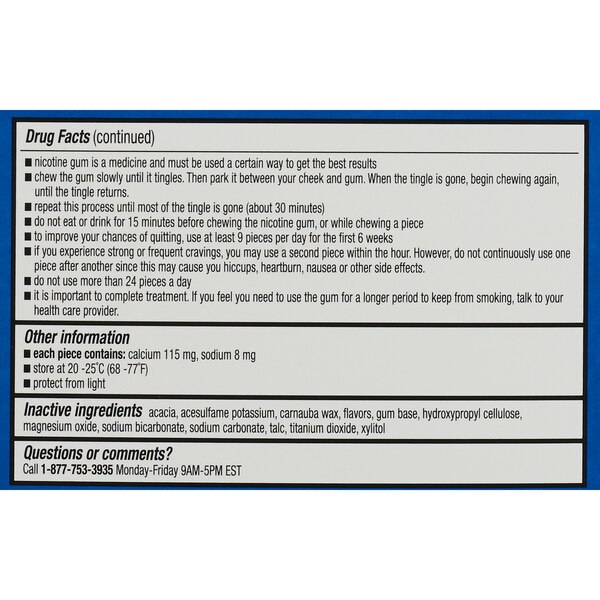 CVS Health Sugar Free Nicotine Gum, Ice Mint