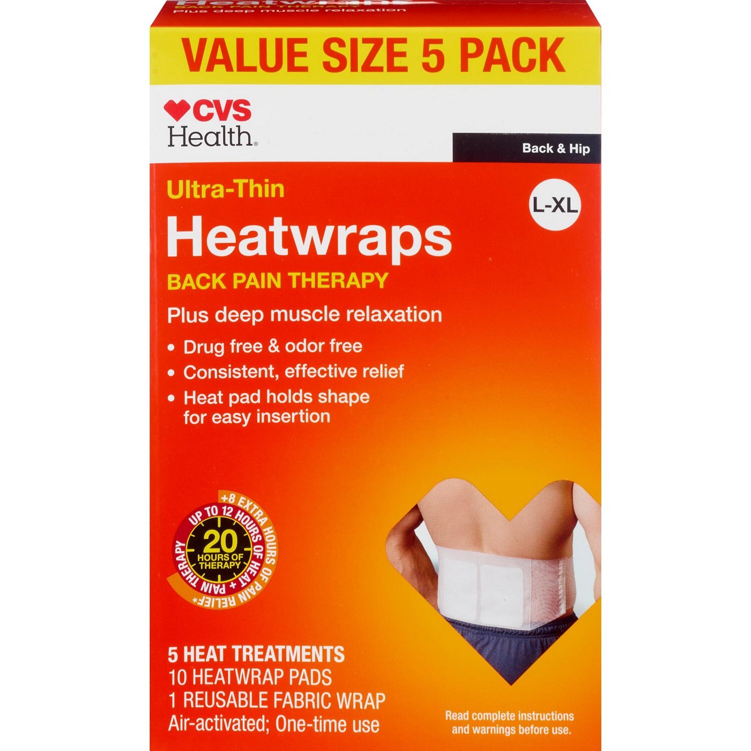 CVS Back & Hip Heatwraps image.