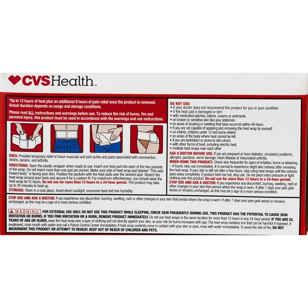 CVS Health Back & Hip Heatwraps
