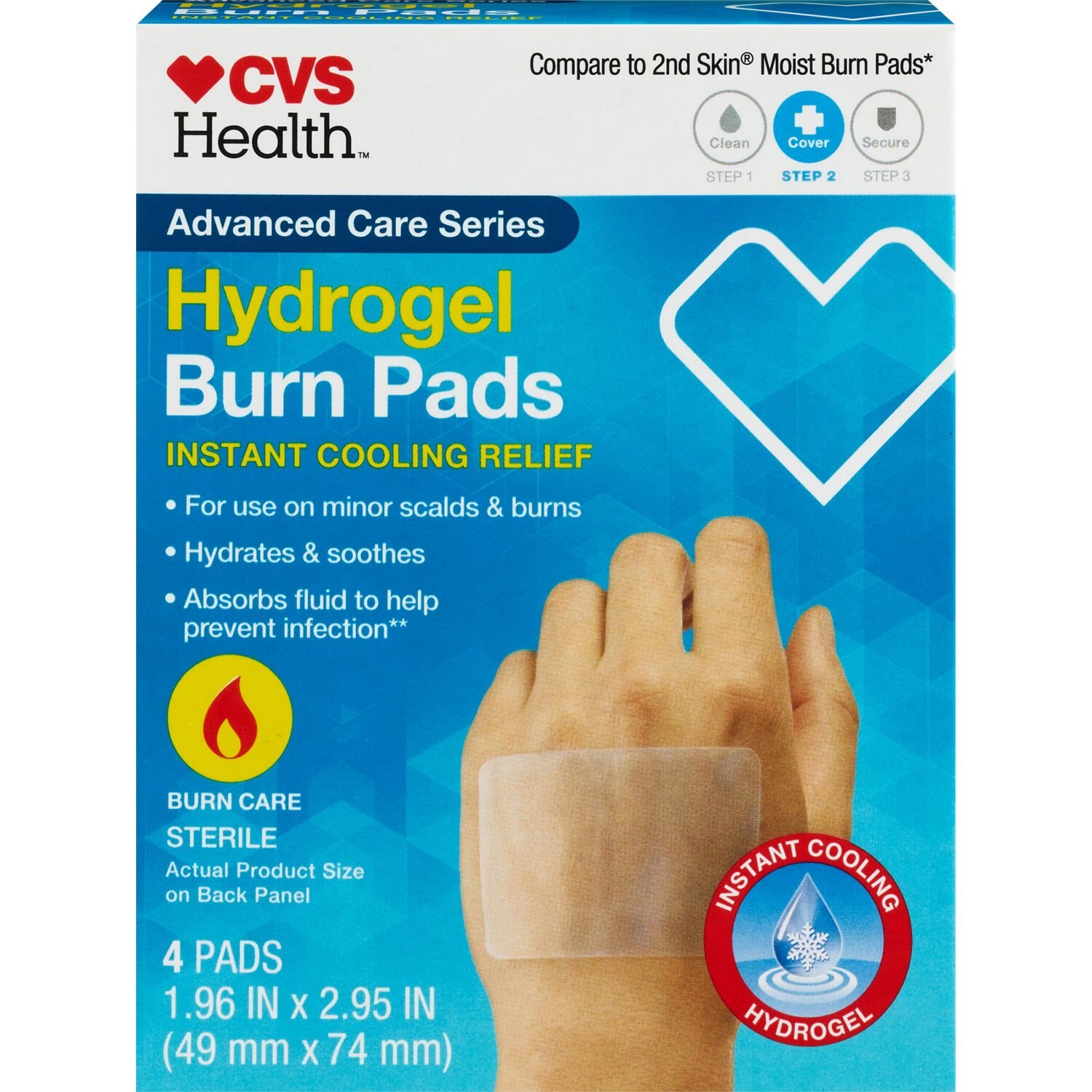 CVS Sterile Hydrogel Burn Pads
