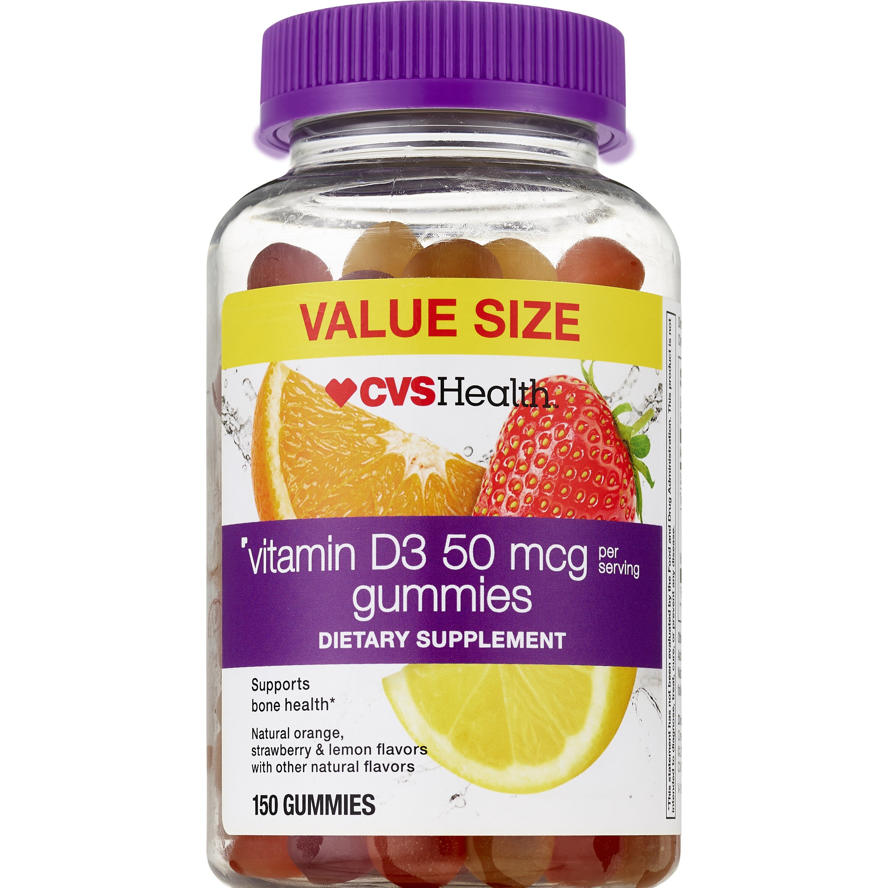 CVS Health - Gomitas surtidas de vitamina D3, 2000 IU, 150 u.
