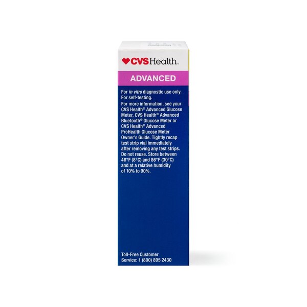 CVS Health Advanced Glucose Meter Test Strips