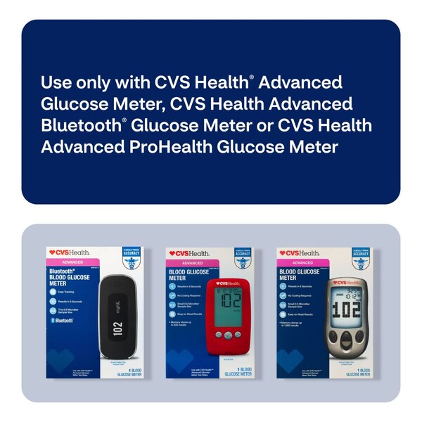 CVS Health Advanced Glucose Meter Test Strips