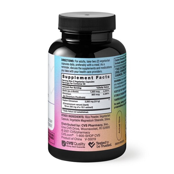 CVS Health Cinnamon Complex with Biotin & Chromium Capsules, 120 CT
