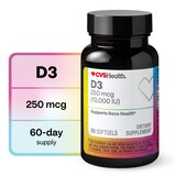 CVS Health D3 Softgels, 60 CT, thumbnail image