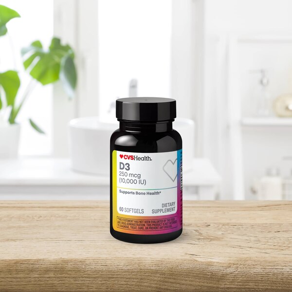 CVS Health D3 Softgels, 60 CT