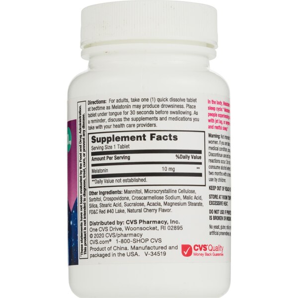 CVS Health Quick Dissolve Melatonin Tablets, 120 CT