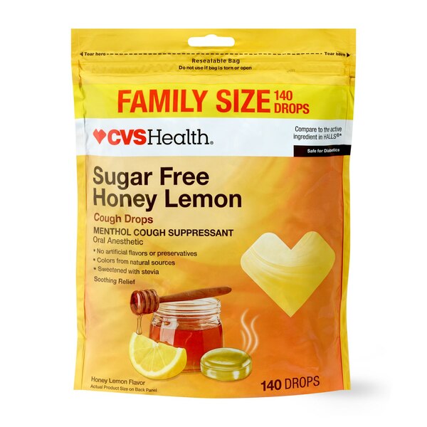 CVS Health Sugar Free Honey Lemon Cough Drops