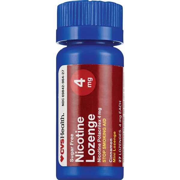CVS Health Sugar Free Nicotine 4mg Lozenges, Cinnamon, 108 CT