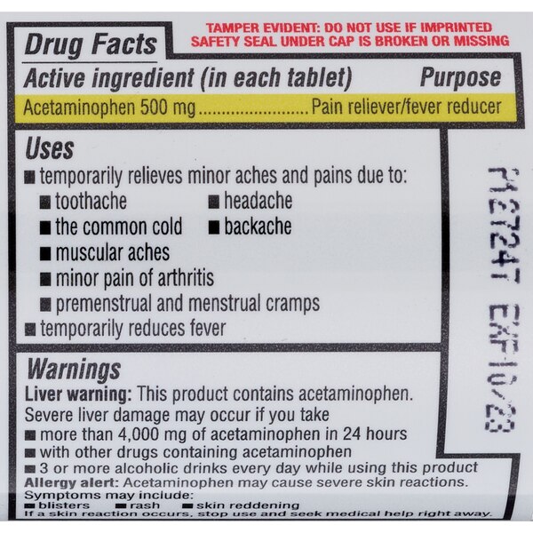 CVS Health Extra Strength Acetaminophen Pain Reliever & Fever Reducer 500 MG Tablets