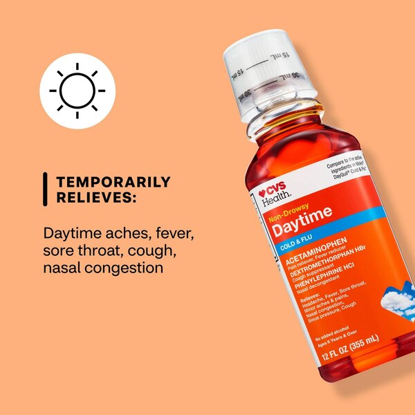 CVS Health Day + Nighttime Cold & Flu Relief Liquid Combo Pack, 2 12 OZ bottles