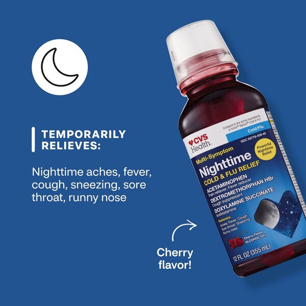 CVS Health Day + Nighttime Cold & Flu Relief Liquid Combo Pack, 2 12 OZ bottles