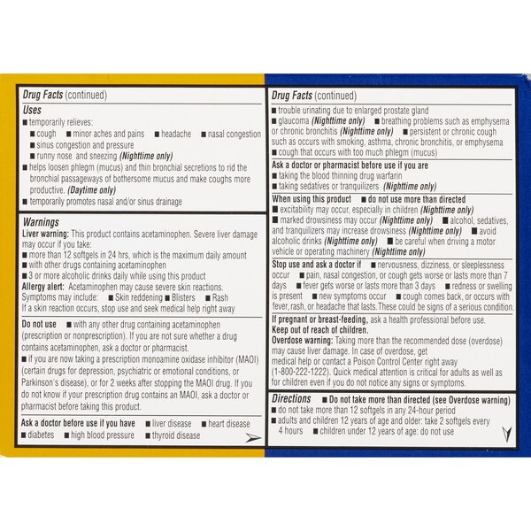 CVS Health Maximum Strength Sinus Relief Acetaminophen Day + Night Combo Pack, 24 CT
