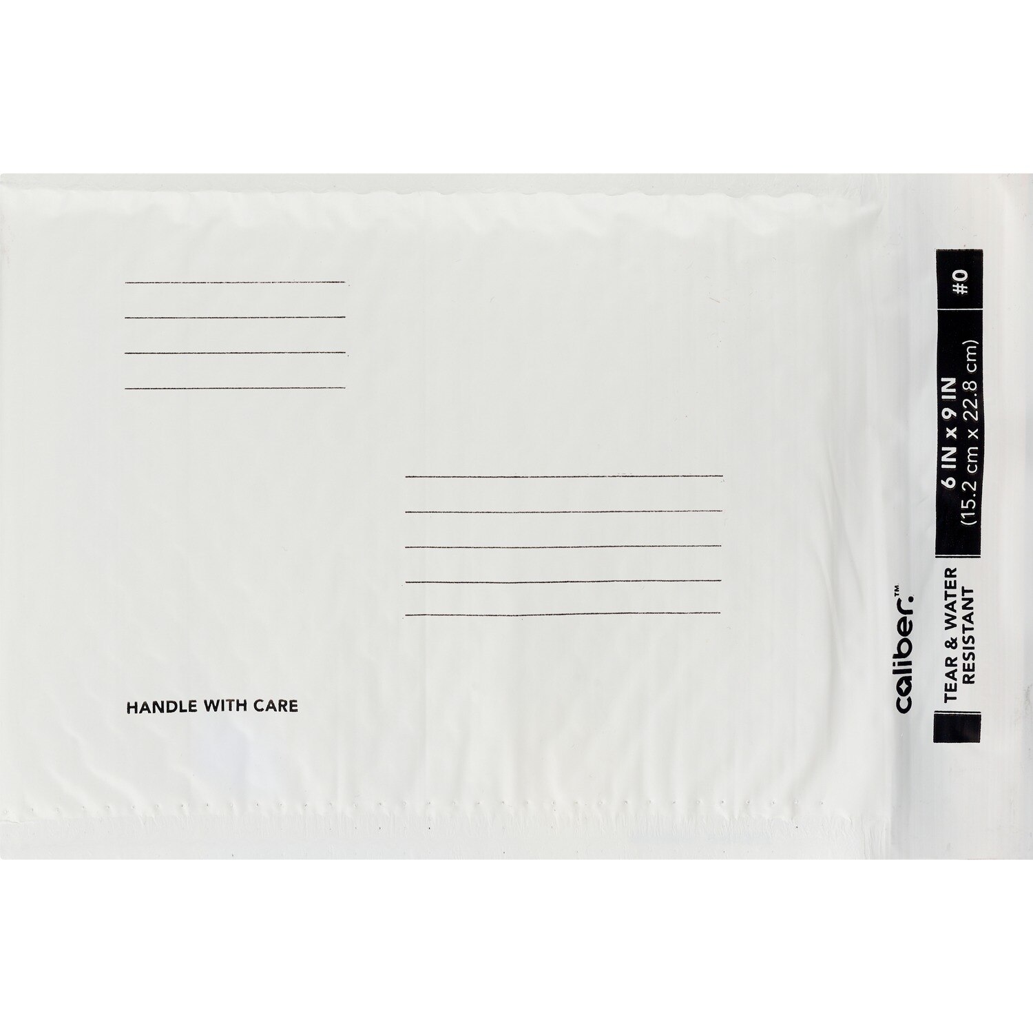 Caliber #5 Poly Bubble Mailer, White, 10.5 in. x 15 in.
