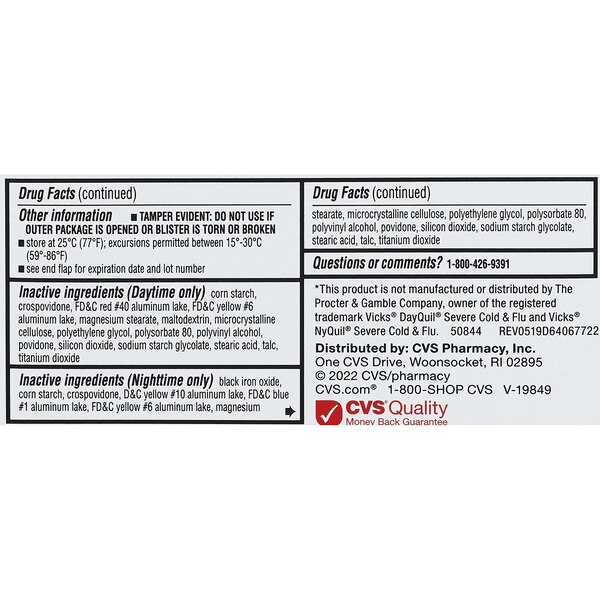 CVS Health Daytime and Nighttime Multi-Symptom Cold & Flu Relief