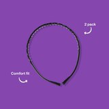 one+other Stay Put Headbands, Black/Brown, 2CT, thumbnail image