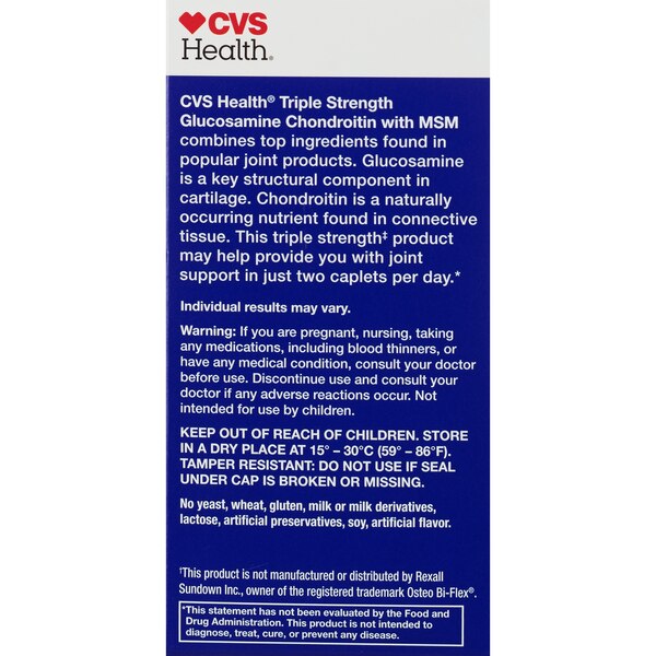 CVS Health Glucosamine Chondroitin Caplets, 40 CT