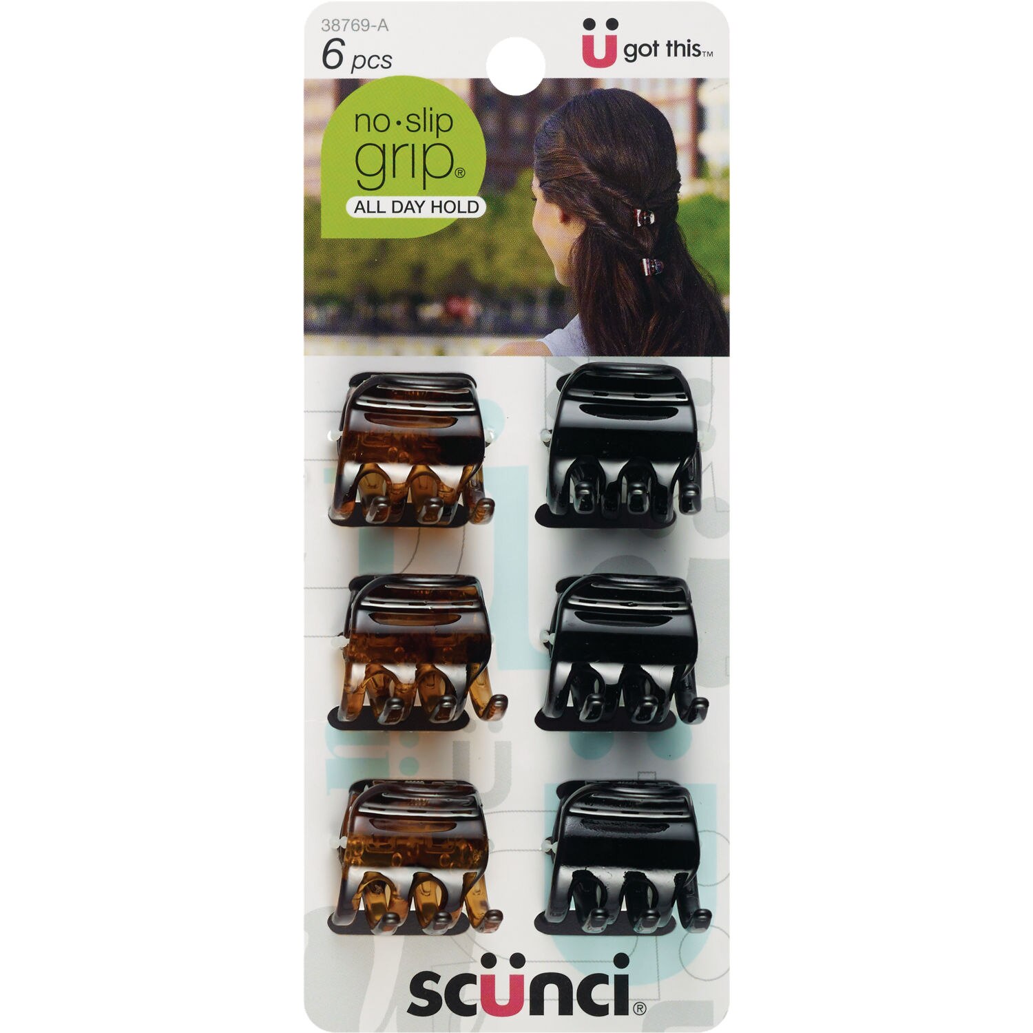 Scunci All Day Hold Square Jaw Clips