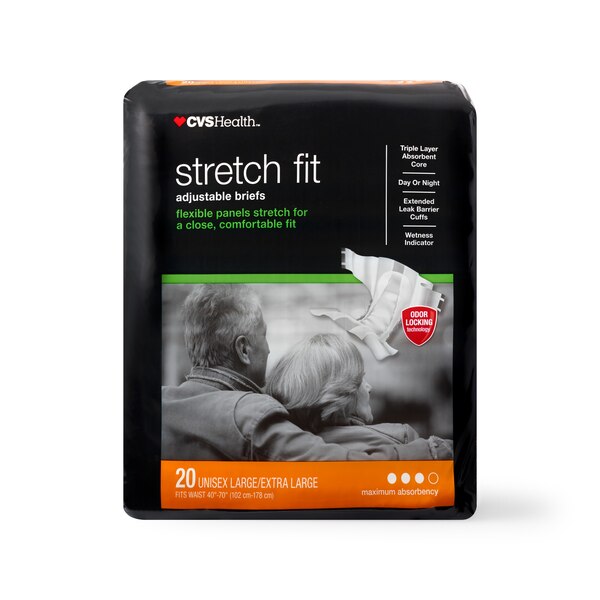 CVS Health Stretch Fit Adjustable Briefs Maximum Absorbency