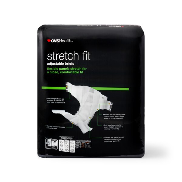 CVS Health Stretch Fit Adjustable Briefs Maximum Absorbency, L/XL, Medium