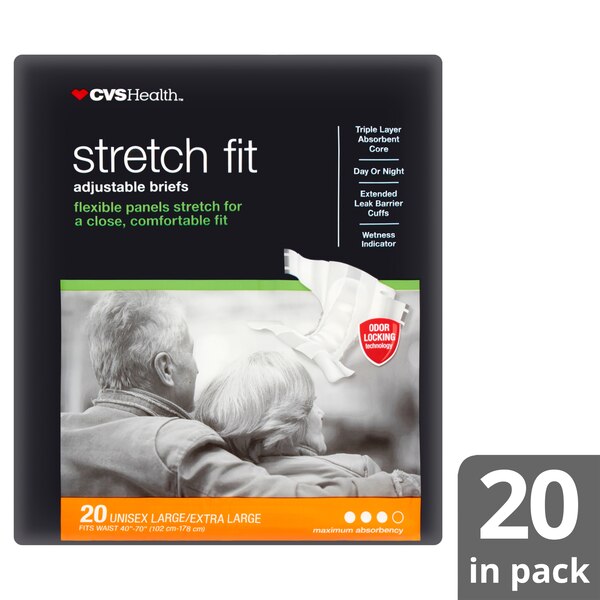 CVS Health Stretch Fit Adjustable Briefs Maximum Absorbency