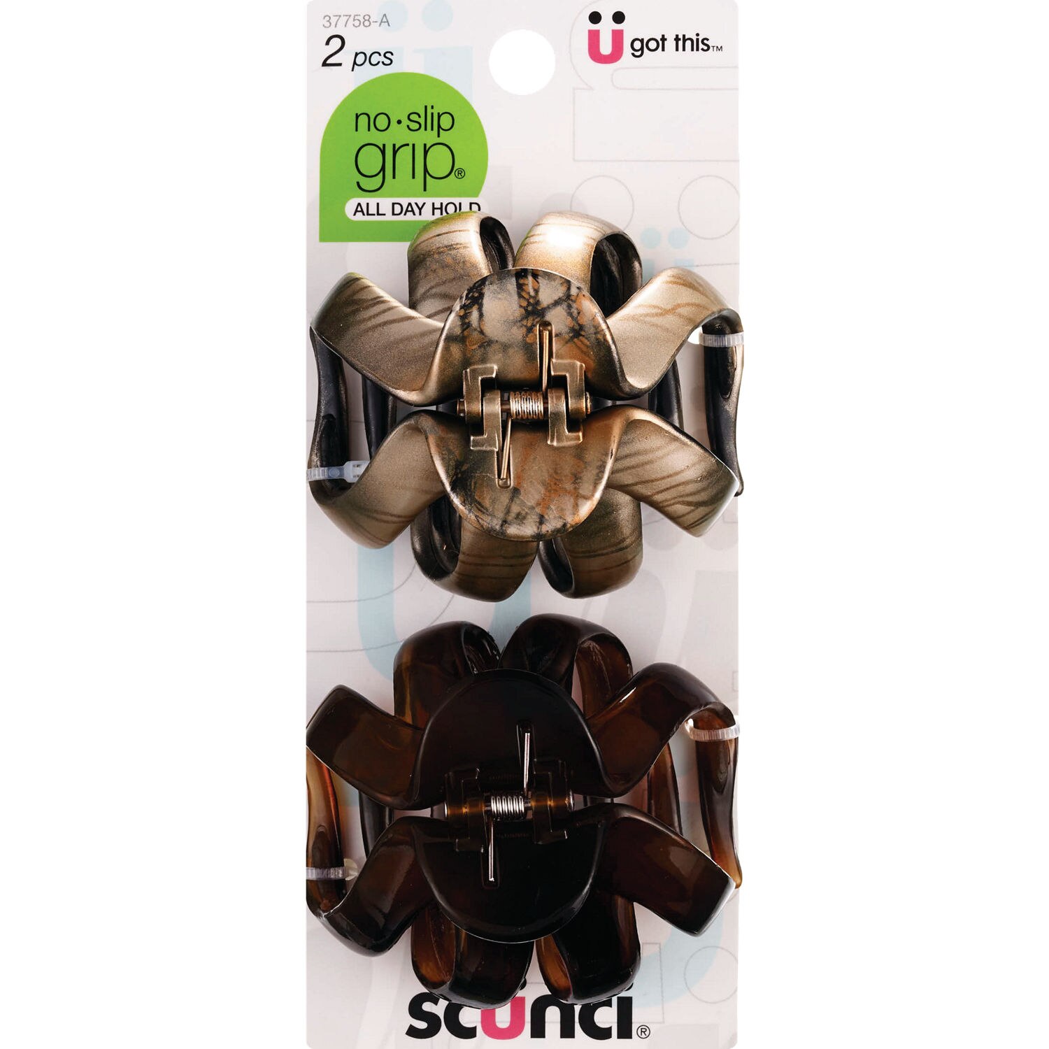 Scunci All Day Hold Octopus Jaw Clips, 2 CT