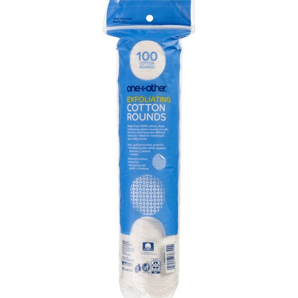 one+other Exfoliating Premium Cotton Rounds