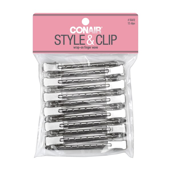 Conair Style & Clip Wrap-On Finger Wave Clips, 12 CT