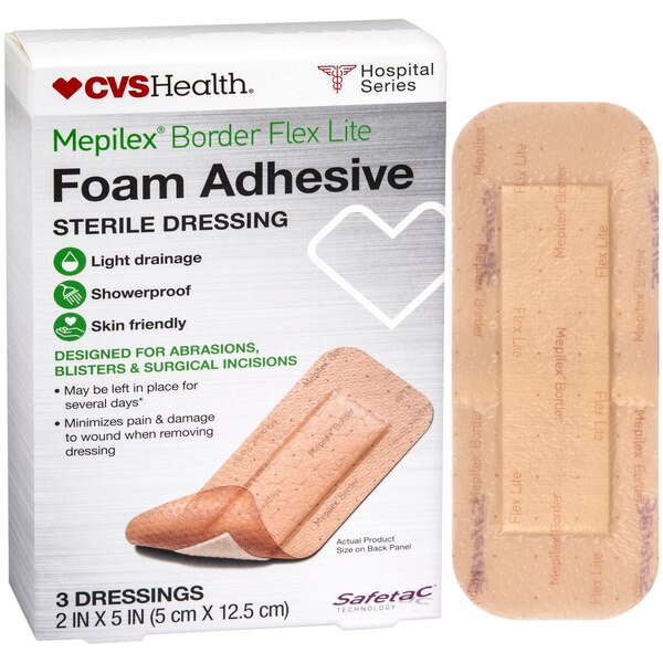 CVS Health Mepilex Border Lite Foam Adhesive Sterile Dressings