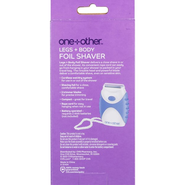 one+other Foil Shaver for Legs & Body