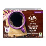Gold Emblem Fair Trade French Roast Premium Ground Coffee Single-Serve Cups, 12 ct, thumbnail image