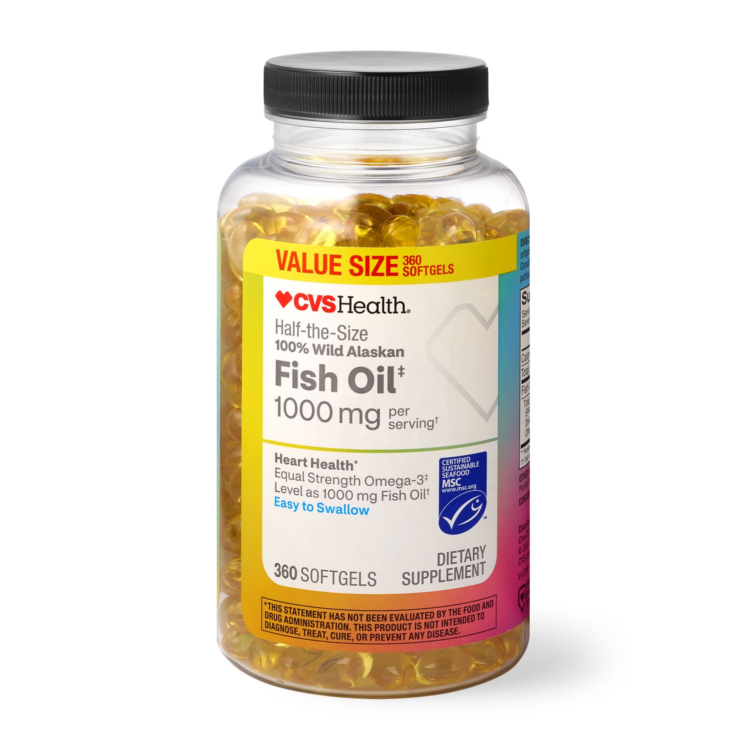 CVS Health Fish Oil, Half Size, 1000 MG
