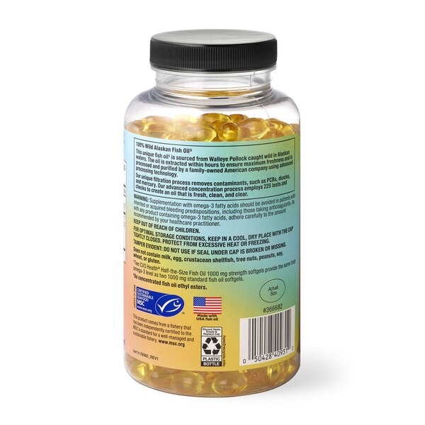 CVS Health Fish Oil, Half Size, 1000 MG