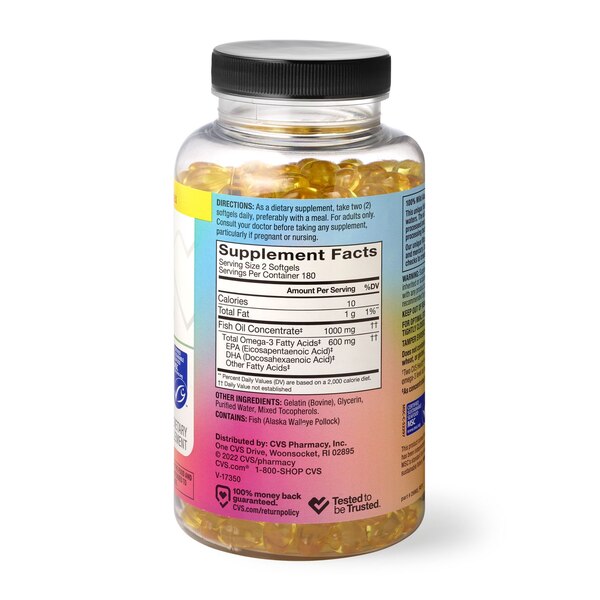 CVS Health Fish Oil, Half Size, 1000 MG