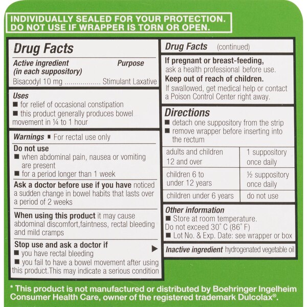 CVS Health Gentle Laxative Suppositories