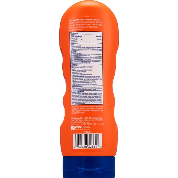 CVS Sunscreen Sport Sun Lotion Non-Greasy SPF 30