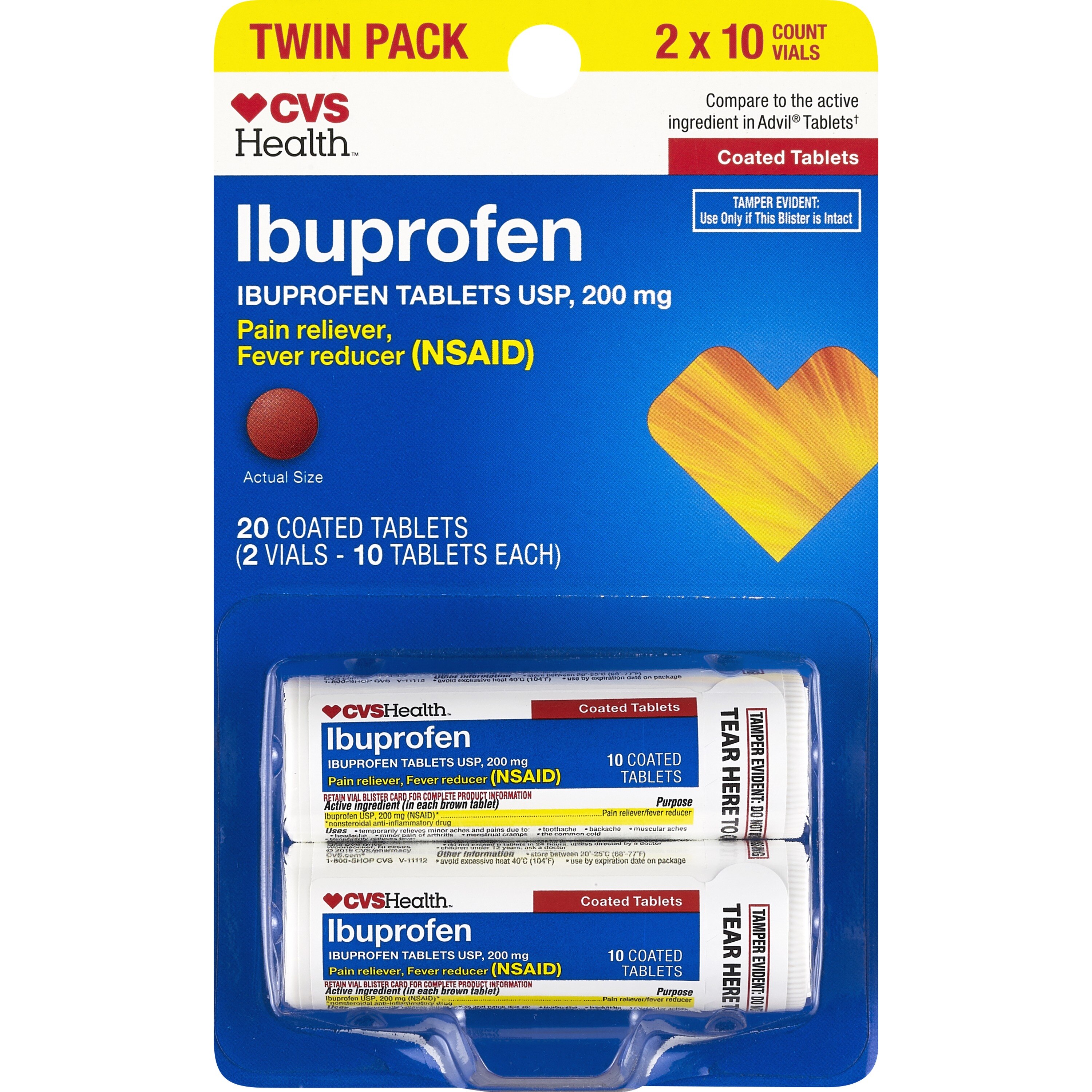 CVS Health Ibuprofen 200 mg Tablets, 20 CT | Recoja HOY en la tienda en