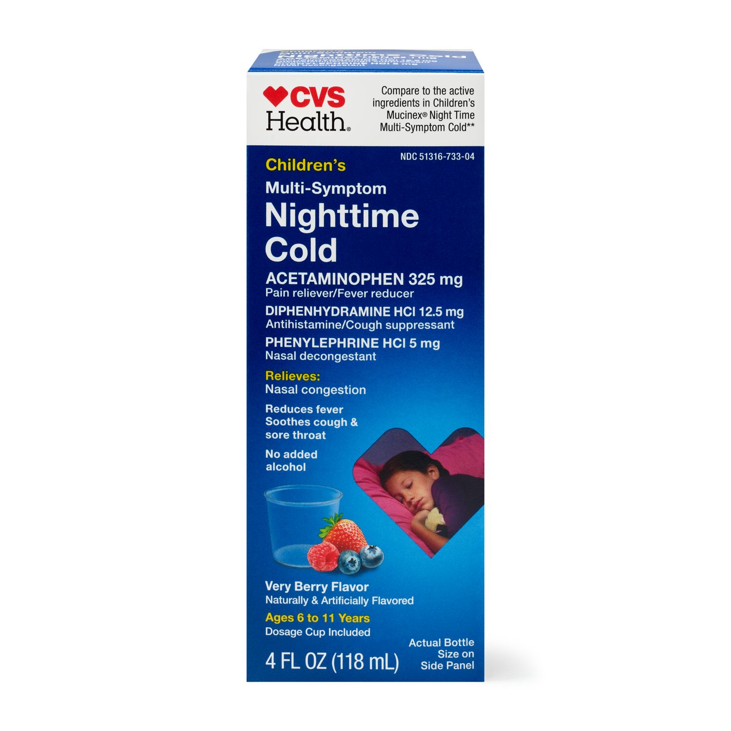 CVS HEALTH CHILDREN'S NT MULTI-SYMPTOM COLD RLF BERRY LIQUID