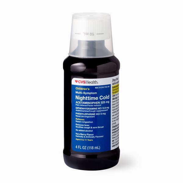 CVS HEALTH CHILDREN'S NT MULTI-SYMPTOM COLD RLF BERRY LIQUID